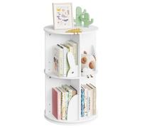 WOLTU Bibliothèque pour Enfants, Étagère Pivotante à 2 Niveaux pour Livres et Jouets, pour Chambre d'enfants, Blanc, KR036ws01