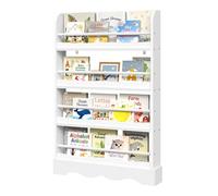 WOLTU Bibliothèque pour Enfants, Petite Étagère de Rangement à 4 Niveaux | en Bois et MDF pour Chambre d'enfants, 80x12x118cm,Blanc