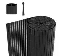 WOLTU Brise-Vue occultant 1000 x 100 cm PVC, canisse Osier palissade Exterieur Résistant aux UV et aux intempéries, pour Jardin terrasse Balcon Gris