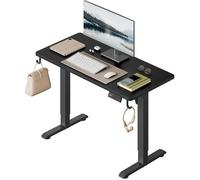WOLTU Bureau Assis Debout,Bureau Réglable en Hauteur Électrique,avec 3 Hauteurs de Mémoire, Réglage en Continu,100x48x118 cm,Noir