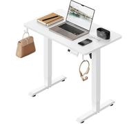 WOLTU Bureau Assis Debout,Bureau Réglable en Hauteur Électrique,avec 3 Hauteurs de Mémoire, Réglage en Continu,80x48x118 cm,Blanc