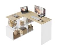 WOLTU Bureau d'angle en L, Table d'Ordinateur avec Rangement