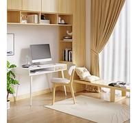 WOLTU Bureau d'Ordinateur Blanc, Table de Travail PC