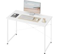 WOLTU Bureau d'Ordinateur, Table Informatique, 120x60 cm, Blanc | avec Cadre en Métal, pour Bureau, Salon, Chambre, en Bois d'Ingénierie