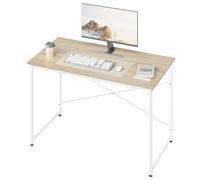 WOLTU Bureau d'Ordinateur, Table Informatique, 120x60 cm, Chêne Clair | avec Cadre en Métal, pour Bureau, Salon, Chambre, en Bois d'Ingénierie
