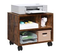 WOLTU Caisson de Bureau sur roulettes - Support d'Imprimante Mobile - 40x30x35 cm - Marron Rustique