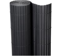 WOLTU Canisse PVC pour jardin balcon terrasse. Balcon clôture brise-vent. Stores Balcon. Brise vue 500x90cm. Gris