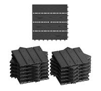 WOLTU Carrelage de sol, Dalle WPC, Anthracite(22 pièces / 2 m²)