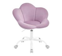 WOLTU Chaise Bureau Enfant, Chaise Pivotante en Velours, Violet Clair | Ergonomique, Réglable en Hauteur, Siège Rembourré, en Forme de Pétale, pour Bureau, Chambre d'enfant