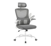 WOLTU Chaise Bureau Ergonomique, Fauteuil de Bureau en Maille, Gris