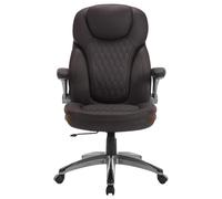 WOLTU Chaise de Bureau Ergonomique, Fauteuil de Direction, Similicuir, Brun