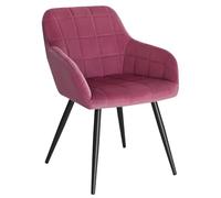 WOLTU Chaise de Salle à Manger, Chaise de Cuisine rembourrée en Velours, Pied en métal,Bordeaux.