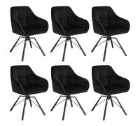 WOLTU Chaise de Salle à Manger Pivotante à 360°,Lot de 6,Velour