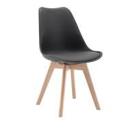 WOLTU Chaises de Salle à Manger,Gris | Chaise Scandinave avec Siège Rembourré en Cuir, Pieds en Bois Massif,pour Salle à Manger et Salon