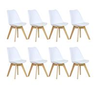 WOLTU Chaises de Salle à Manger Lot de 8,Blanc