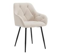 WOLTU Chaises de Salle à Manger,Velours,Crème
