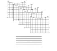WOLTU Clôture de Jardin, Clôture Décorative en Grille, 5 Panneaux Métalliques, en Forme Arche inférieure, Noir, 64x70cm