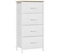 WOLTU Commode 4 Tiroirs, Meuble de Rangement avec Tiroirs en Tissu