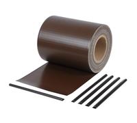 WOLTU Couverture de clôture en PVC, Rouleau de Brise vue,Protection visuelle Jardin Balcon, 25 pièces clips, 19cm x 35m, Brun