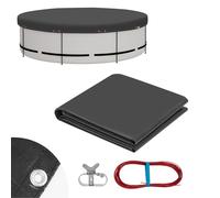 WOLTU Couverture de Piscine Ronde Imperméable Anti-poussière Ø460cm Gris Foncé