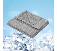 WOLTU Couverture d'été, Couverture de Refroidissement Confortable Couverture Arc-Chill Q-Max 0.3 Couverture Froide,220x240 cm Gris