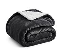 WOLTU Couverture douillette et moelleuse en sherpa 150 x 200 cm Anthracite | Couverture en Peluche, Douce et Chaude