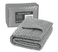 WOLTU Couverture Lestée, 1,4kg, 90x120cm, Gris | Couette Lestée Double Face, Plaid Lesté, En Coton Et Polaire Minky-Dots, Pour Un Sommeil Profond