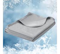 WOLTU Couverture Rafraichissante Double Face Gris Clair 220x240cm | Fibre Arc-Chill Couverture de Refroidissement Froid Q-Max >0,45 Respirant Légère Confortable pour Dormeurs Chauds