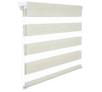 WOLTU Store Enrouleur Jour Nuit sans Perçage, 55x150 cm, Hêtre | Double Tissu Tamisant, Contrôler la Lumière et Préserver L’intimité, pour Fenêtre et Porte, Largeur du Tissu 52 cm