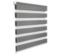 WOLTU Double Store Enrouleur, Directement sans perçage, Réglage de rideau latéral, translucide, 70x150cm, Aspect Bois Gris