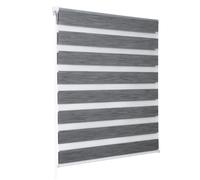 WOLTU Store Enrouleur Jour Nuit sans Perçage, Montage avec Clips, Rideau Translucide et Occultant en Double Tissu, Protection Vie Privée, pour Fenêtre ou Porte, 75l x 150L cm, Gris marbré