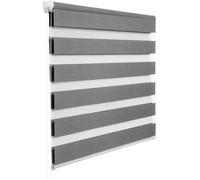 WOLTU Store Enrouleur Jour Nuit sans Perçage, 90x150 cm, Holzlook Grau | Double Tissu Tamisant, Contrôler la Lumière et Préserver L’intimité, pour Fenêtre et Porte, Largeur du Tissu 87 cm
