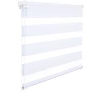 WOLTU Double Store Enrouleur,Installation rapide et directement sans perçage, Réglage de rideau latéral,translucide,80x220cm,Blanc
