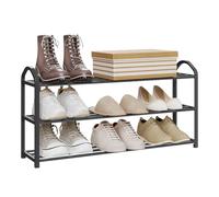 WOLTU Étagère à Chaussures 3 Niveaux pour Environ 12 Paires de Chaussures,XXL Porte-Chaussures 79x19.5x45cm,Noir