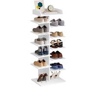 WOLTU Étagère à Chaussures à 12 Niveaux, Meuble à Chaussures Blanc, en Bois d’Ingénierie SRX16ws
