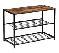 WOLTU Étagère à Chaussures Meuble de Rangement 2 Niveaux pour Environ 6 Paires de Chaussures, Etagère de Rangement pour Salle de