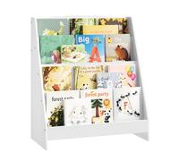 WOLTU Étagère à Livres pour Enfants, Bibliothèque Montessori à 4 Niveaux avec des Compartiments Ouverts, en MDF P2, pour Chambre d'enfant, Crèche, 61x30x70 cm, Blanc