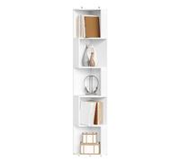WOLTU Étagère d'angle, Bibliothèque Étagère Rangement | avec 5 Casiers Ouverts, Blanc