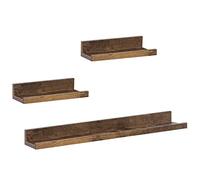 WOLTU Étagère Murale Blanche Lot de 3, Étagères Flottantes en MDF | Convient aux Salons, Chambres, Salles de Bains, Entrées, Bureaux et à un Usage Décoratif