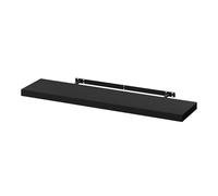 WOLTU Etagere Murale, Etagere, Étagère Murale Bois pour Salon, Cuisine, Chambre, Salle de Bain 100x22.9x3.8cm, Noir RG9317sz