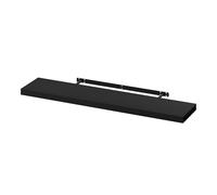 WOLTU Etagere Murale, Etagere, Étagère Murale Bois pour Salon, Cuisine, Chambre, Salle de Bain 110x22.9x3.8cm, Noir RG9316sz