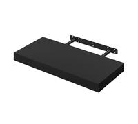 WOLTU Etagere Murale, Etagere, Étagère Murale Bois pour Salon, Cuisine, Chambre, Salle de Bain 50x22.9x3.8cm, Noir RG9368sz