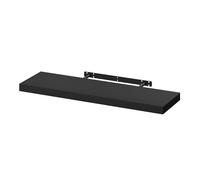 WOLTU Etagere Murale, Etagere, Étagère Murale Bois pour Salon, Cuisine, Chambre, Salle de Bain 80x22.9x3.8cm, Noir RG9318sz