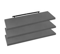 WOLTU Étagère Murale, Etagere Flottante deSHELF RG9317dgr-3, | MDF, Convient aux Salons, Chambres, Salles de Bains, Entrées, Bureaux et à un Usage Décoratif