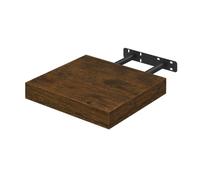 WOLTU Étagère Murale, Étagère Flottante pour Livres CD DVD, en Panneau de Bois d'Ingénierie, 25x23x3,8cm, Marron Rustique, RG9365hov