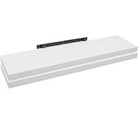 WOLTU Étagère Murale, Étagère Suspendue, Étagère Flottante en MDF, Lot de 2, Blanc, pour Salon, Cuisine, Chambre, Salle de Bain etc RG9315ws-2