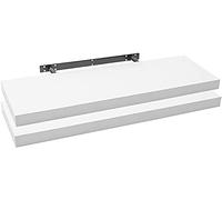 WOLTU Étagère Murale, Étagère Suspendue, Étagère Flottante en MDF, Lot de 2, Blanc, pour Salon, Cuisine, Chambre, Salle de Bain etc RG9317ws-2