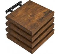 WOLTU Étagère Murale, Étagère Suspendue, Étagère Flottante en MDF, Lot de 4, pour Salon, Cuisine, Chambre, Salle de Bain etc RG9365hov-4