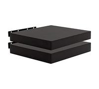 WOLTU Étagère Murale, Étagère Suspendue, Étagère Murale Flottante en MDF, Lot de 2, Noir, pour Salon, Cuisine, Chambre, Salle de Bain etc RG9372sz-2
