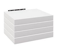 WOLTU Lot de 4 Étagère Murale, pour Salon,Cuisine,Chambre,Salle de Bain,25x22.9x3.8cm,Blanc,RG9365ws-4